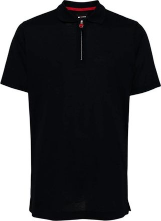 Kiton Navy Blue Polo Shirt with Zip