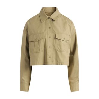 Max Mara Light Jackets, female, Green, Size: 2XS Wkdaccenni Shirt