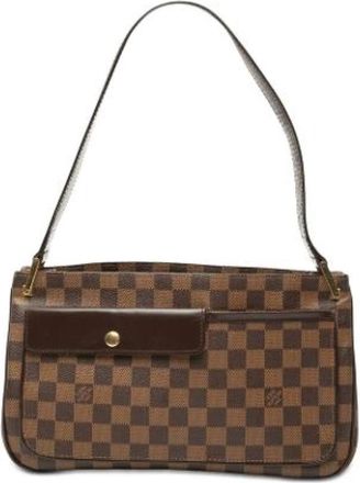 Louis Vuitton Pre-owned Aubagne Schoudertas - Dames - Vintage Schoudertas - Bruin - ONE Size - Leer - Vintage