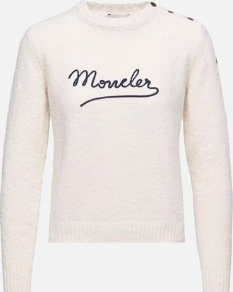 Moncler Womens Womens Branded Sweatshirt Cream - White - Size: 10/8