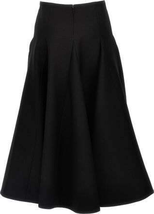 Valentino Garavani Womens Black Virgin Wool Mini Skirt