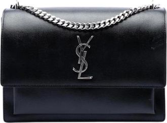 Saint Laurent Pre-owned The Sunset Shoulder Bag - Dames - Vintage Schoudertas - Zwart - ONE Size - Leer - Vintage