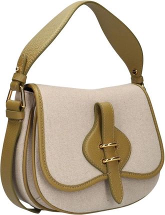 Coccinelle Mavery Small - Dames - Schoudertassen - Beige - ONE Size - Katoen - Tassen