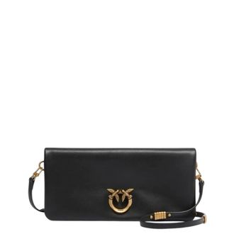 Pinko Cross Body Bags, female, Black, Size: ONE SIZE Love Bag Click Soft Horizontal Clutch