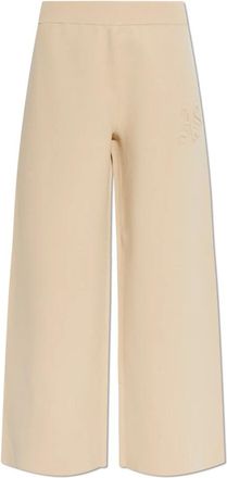 AllSaints Sonny Broeken - Dames - Wijde Broeken - Beige - M - Polyester - Broeken