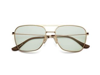 CADDIS Hooper | Reading Glasses in Polished Gold Green at Nordstrom, Size +1.75