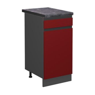 Vicco Mobiletto base per cucina R-Line, Rosso, 40 cm, pl Antracite