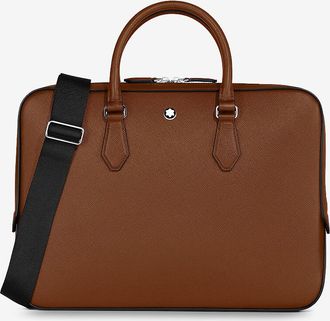 Montblanc Schmale Aktentasche aus Saffianoleder Sartorial Fauve
