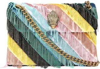 Kurt Geiger Tassen, Dames, Veelkleurig, ONE Size, Polyester, Mini Kensington Fringe Bag