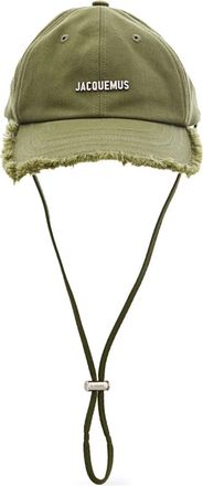 Jacquemus Cappello con orlo sfrangiato - Verde