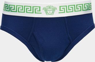 Versace Men & apos;s Medusa La Greca Cotton-Rib Briefs