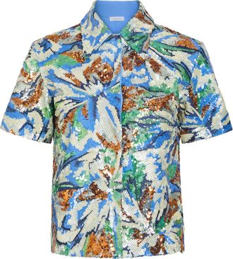 Paco Rabanne Haut Sequin-embellished Shirt - Multicoloured - 34 (UK6 / XS)