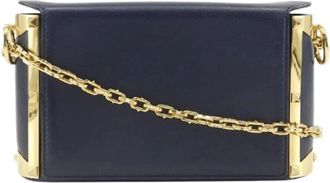 Valentino Pre-owned Cross Body Bags, female, Blue, Size: ONE SIZE Pre-owned Lambskin Shoulder Bag (Studs Chain Shoulder)