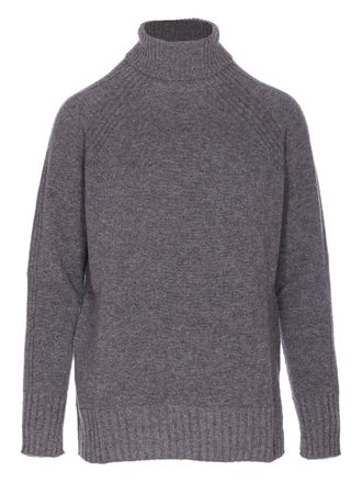 Twin-Set high-neck sweater - women - Cashmere/Metallized Polyester/Wool - M - Grey