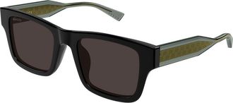 Gucci GG2072SA Asian Fit 002 Mens Sunglasses Black Size 52