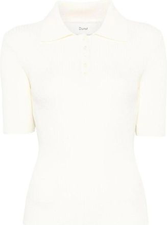 Dunst Polo de punto ajustado con botones - Tops - Mujer - Beige - L