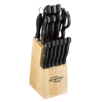 San Ignacio Juego De Cuchillos, 15 Piezas, En Acero Inoxidable
