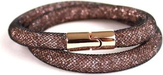 Swarovski Stardust Deluxe Armband - Dames - Accessoires - Bruin - Maat: ONE Size Nylon