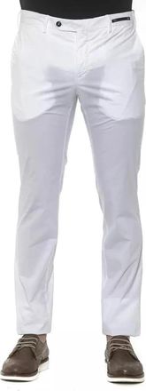 Pantaloni Torino Cotton Trouser - Heren - Slim Fit Broeken - Wit - 3XL - Katoen - Broeken