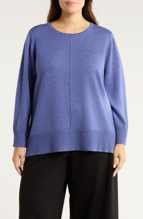 Eileen Fisher Crewneck Wool Sweater in Periwinkle at Nordstrom Rack, Size 2X