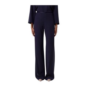 Emporio Armani Wide Leg Crepe Trousers