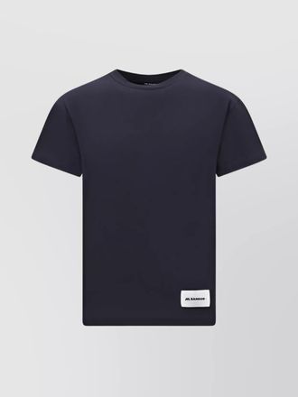 Jil Sander set of 3 cotton logo patch crew neck t-shirts