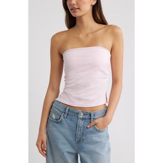 PacSun Ophelia Ruched Tube Top in Light Pink at Nordstrom, Size Xx-Small