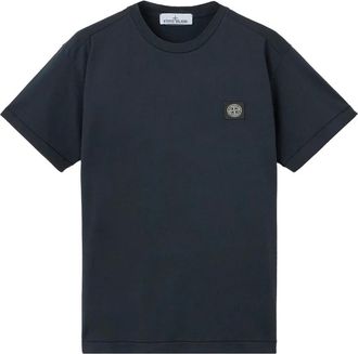 Stone Island 2100027 T-Shirt - Heren - T-shirts - Blauw - 2XL - Katoen - Tops