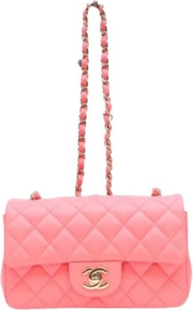 Chanel Pre-owned Vintage Schoudertas - Dames - Vintage Schoudertas - Roze - ONE Size - Leer - Vintage