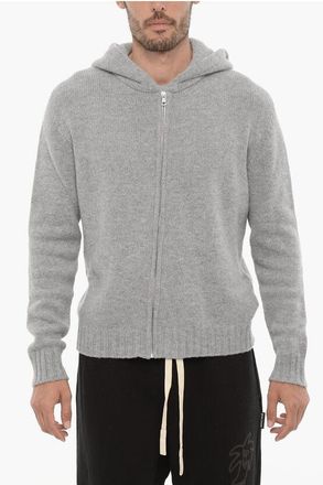 Palm Angels Nylon and Wool Hooded Sweater size Xl