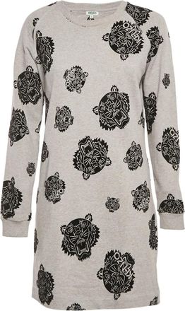 Kenzo Abito corto con motivo tigre - Grigio