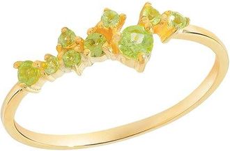 Tiramisu 14K Over Silver 0.35 Ct. Tw. Peridot Solitaire Ring
