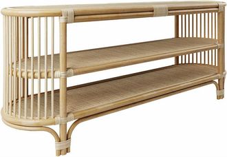 Rendez-Vous D&eacute;co Rendez-vous D&eacute;co - Consola De Rat&aacute;n Natural De 140 Cm Con Estantes - Marthe