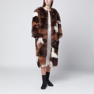 Prada Cappotto in montone patchwork