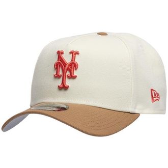 New Era Womens New York Mets Mets 9FORTY A-Frame Cap - Adult White/Tan/Coral