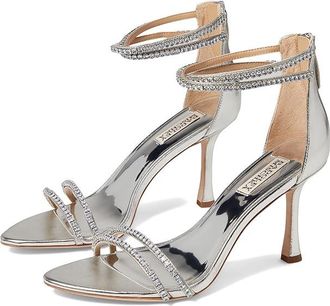 Badgley Mischka Logan Womens Sandals Silver : 8 M, Leather