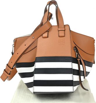 Loewe Hammock Bag Leather Brown Leather Handbag (Pre-Owned)