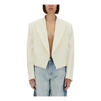 Stella McCartney Stella McCartney, Blazers, female, White, Size: S Cropped Blazer