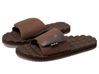 Volcom Recliner Slide Mens Sandals Brown : 10 D - Medium, Synthetic