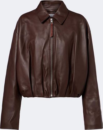 Loewe Draped leather jacket