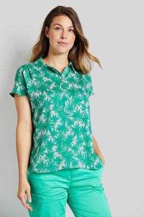 Bugatti Blusentop BUGATTI, Damen, Gr. 40, gr&uuml;n (mint), 100% Baumwolle, normal, ohne Ausschnitt, Blusen Blusentop, mit sommerlichen Prints