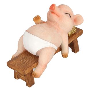 OEM Escultura De Cerdo Adorable Y Divertida De Resina Resistente A La Intemperie Para Exteriores, Decoraci&oacute;n De C&eacute;sped De Resina, Adornos Para Interiores 