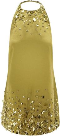 Retrof&ecirc;te Vestido Mini Adornado Tobonie - Dresses - Mujer - Verde - S