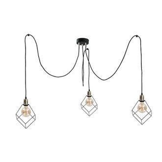 Netlighting Ruben Cluster Pendant Ceiling Light Gold 3x E27