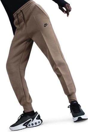 Nike Womens NSW Tech Fleece MR Joggers - Mink Brown/Black Size XL