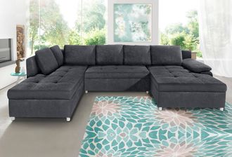 Sit&more Wohnlandschaft »Labene U-Form« wahlweise mit Bettfunktion und Bettkasten