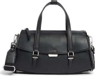 Calvin Klein Irene Satchel Bag in Black/Silver at Nordstrom Rack