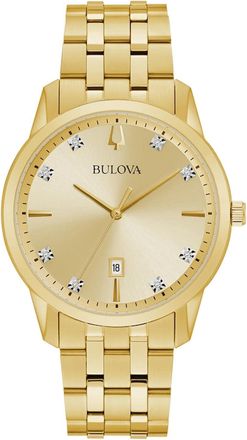 Bulova Mens Sutton Gold Dial Watch
