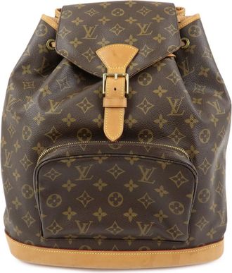 Louis Vuitton Vintage Montsouris Monogram Canvas Brown Canvas Backpack Bag (Pre-Owned)