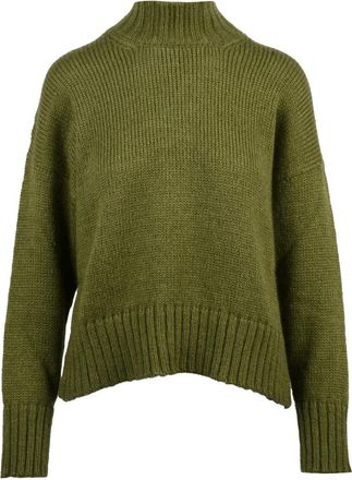 Alpha Studio Mock Neck Sweater With Ribbed Texture And Relaxed Fit